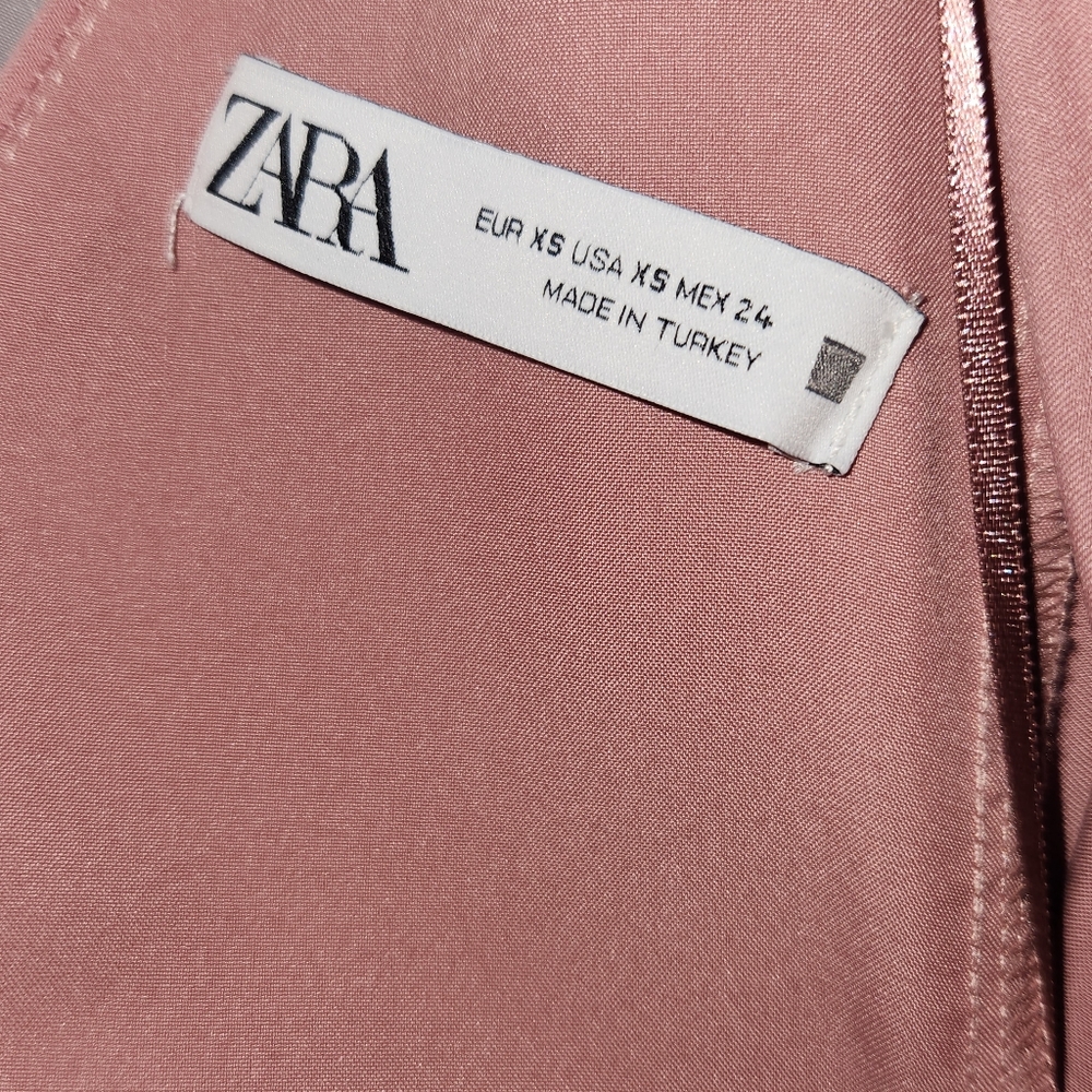 Zara Dresses | Zara Cut Out Midi Dress | Dusty Pink Dress | Tie & Button Front - Picture 5 of 6
